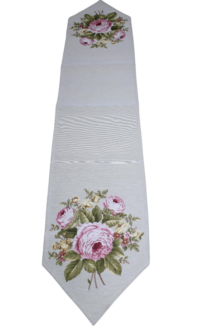 BELIEVE BIG ROSES JAKARLI DOKUMA GOBLEN DEKORATİF RUNNER 30*150 KEMIK