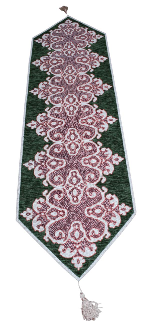 BELIEVE BUTİK DANTEL JAKARLI DOKUMA GOBLEN ŞÖNİLLİ DEKORATİF YILBAŞI RUNNER 40*135