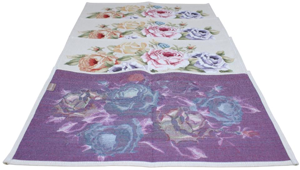 BELIEVE CAROLİNE JAKARLI DOKUMA GOBLEN DEKORATİF AMERİKAN SERVİSİ 4LÜ 35*50