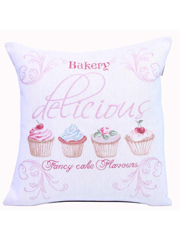BELIEVE CUPCAKE JAKARLI DOKUMA GOBLEN DEKORATİF KIRLENT KILIFI 45*45