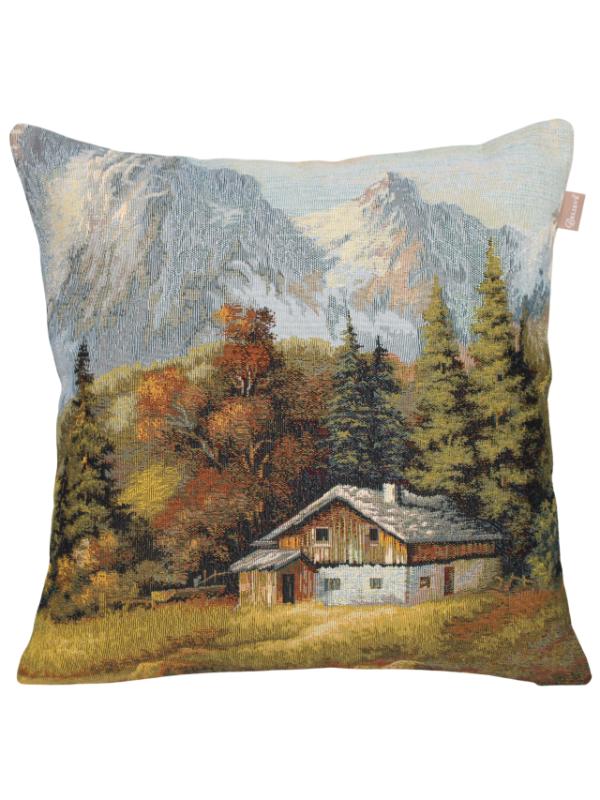 BELİEVE DAĞ EVİ JAKARLI DOKUMA GOBLEN DEKORATİF 45*45 KIRLENT