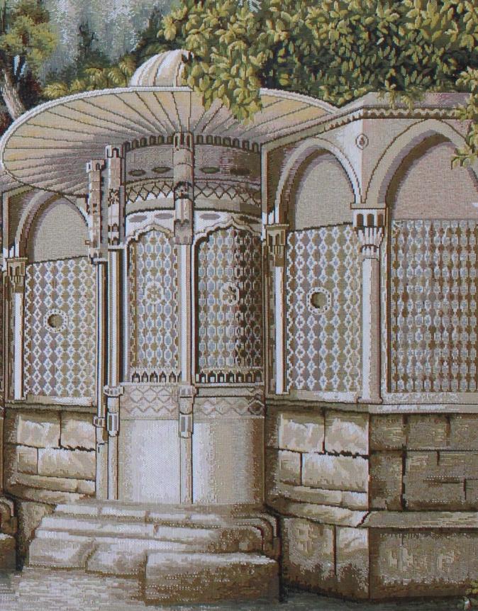 BELIEVE EYÜP SULTAN DOKUMA GOBLEN DEKORATİF ÇERÇEVESİZ PANO TABLO 70*140