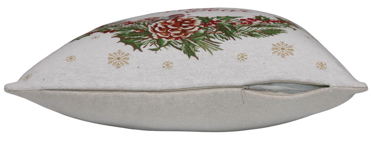 BELIEVE GEMMA JAKARLI DOKUMA GOBLEN DEKORATİF YENİ YIL KEMİK KIRLENT KILIFI 45*45