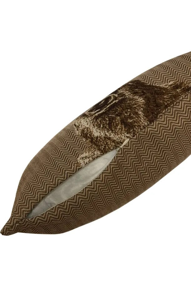 BELIEVE GEYİK KAFASI JAKARLI DOKUMA GOBLEN DEKORATİF KIRLENT KILIFI 45*45