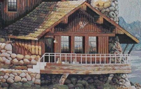 BELIEVE GÖL KIYISI JAKARLI DOKUMA GOBLEN DEKORATİF ÇERÇEVESİZ PANO TABLO 70*140