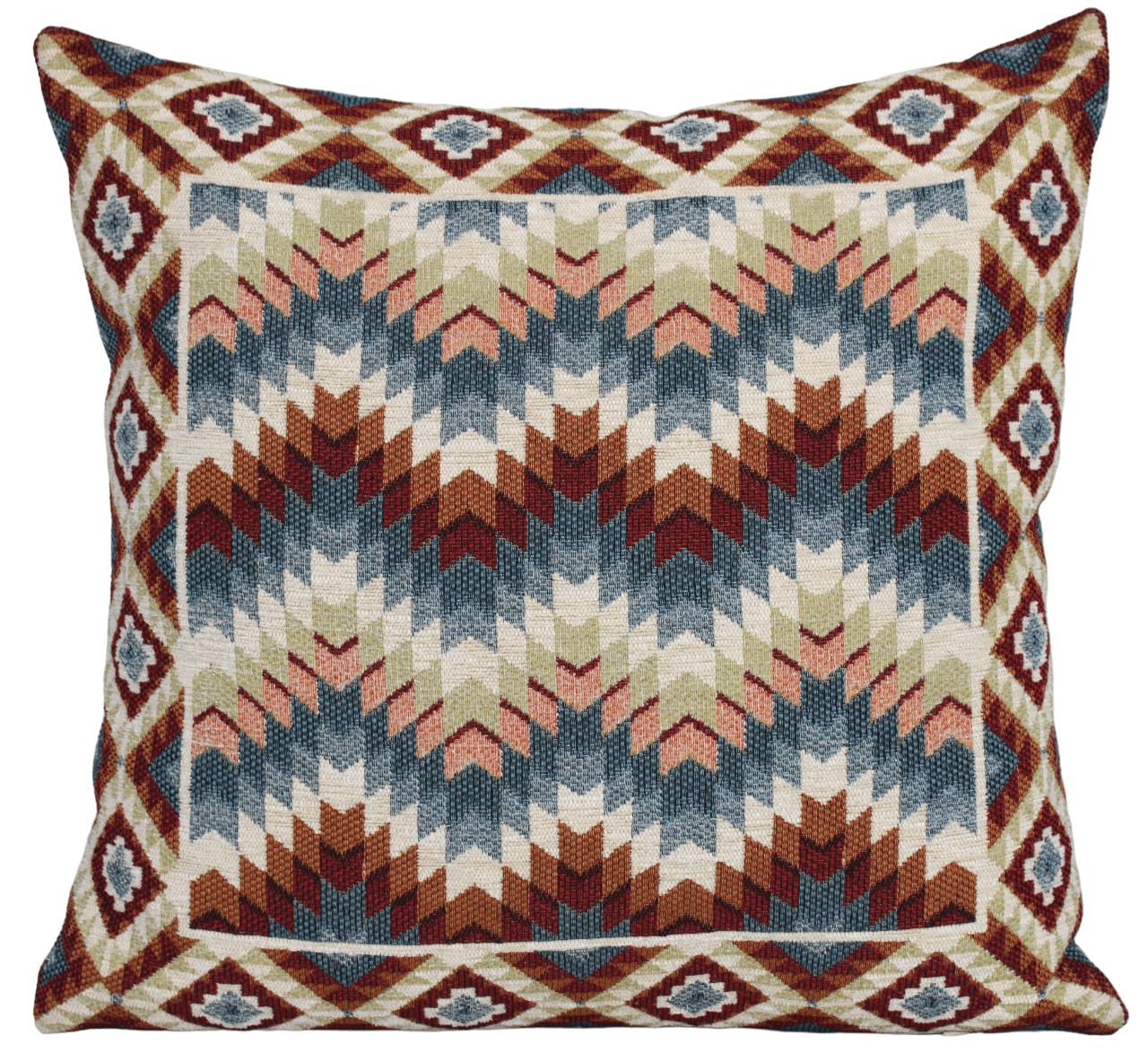 BELIEVE KİLİM JAKARLI DOKUMA GOBLEN DEKORATİF ETNİK ŞÖNİLLİ KIRLENT KILIFI 45*45