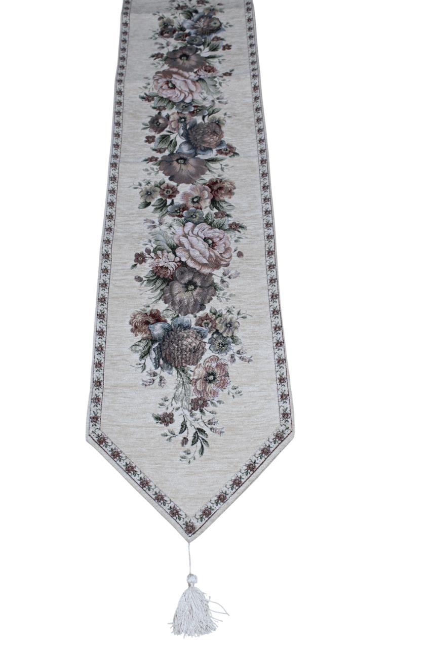 BELIEVE KINAY JAKARLI DOKUMA GOBLEN DEKORATİF RUNNER 30*150 KREM