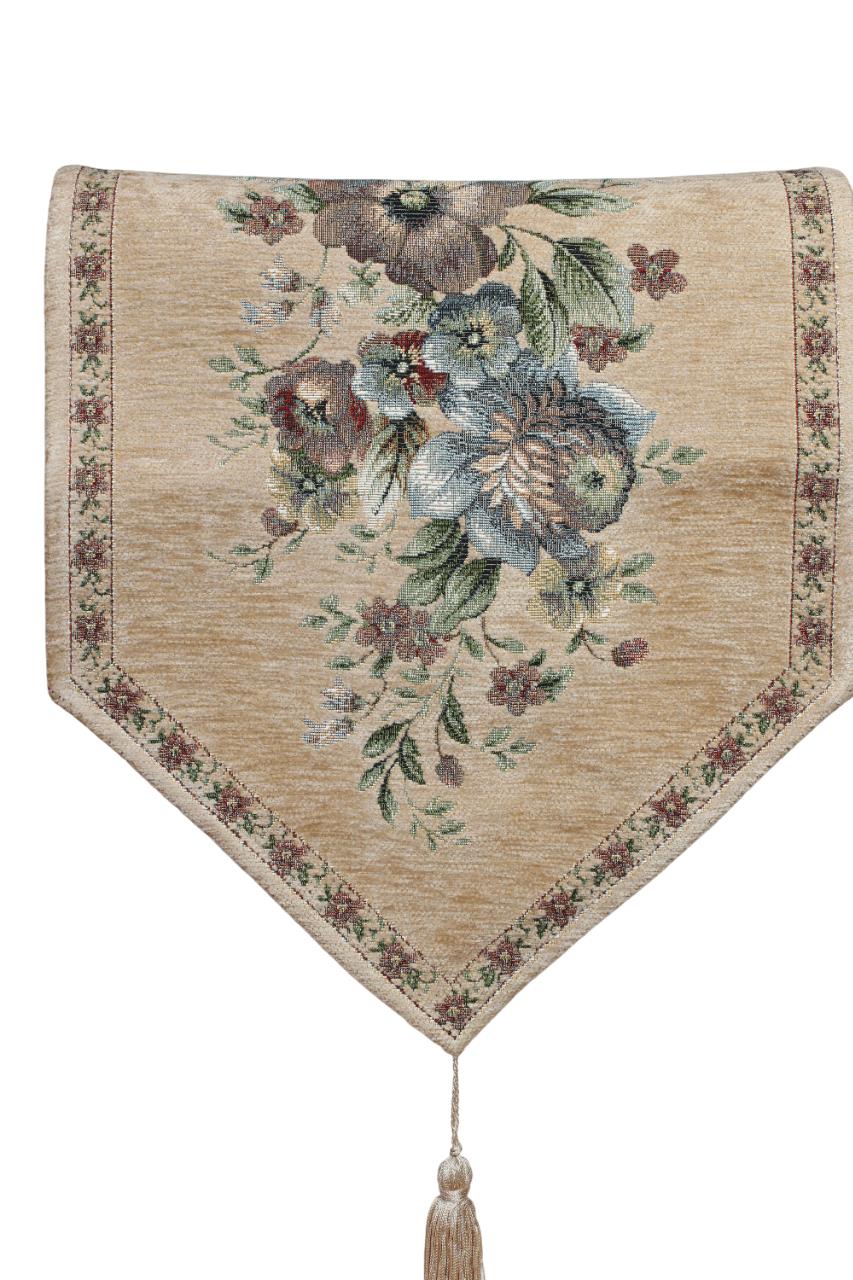 BELIEVE KINAY JAKARLI DOKUMA GOBLEN DEKORATİF RUNNER 30*150 SÜTLÜ KAHVE