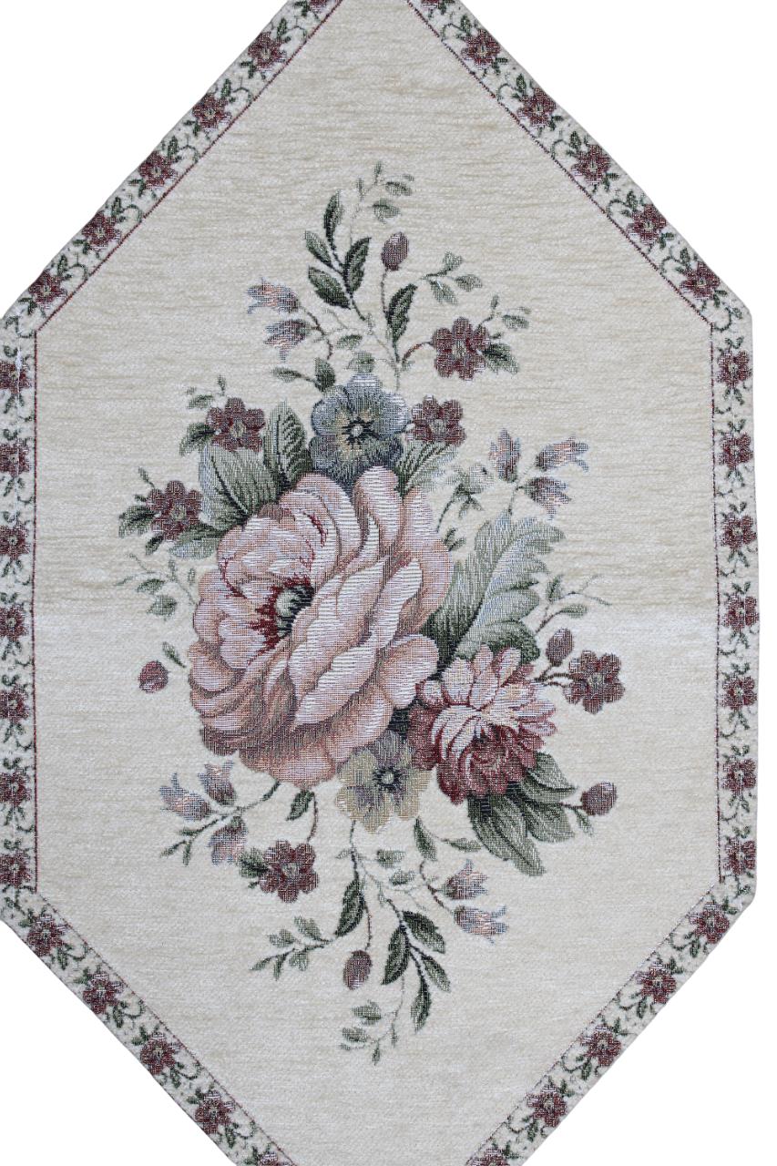 BELIEVE KINAY JAKARLI DOKUMA GOBLEN DEKORATİF RUNNER 30*55 KREM