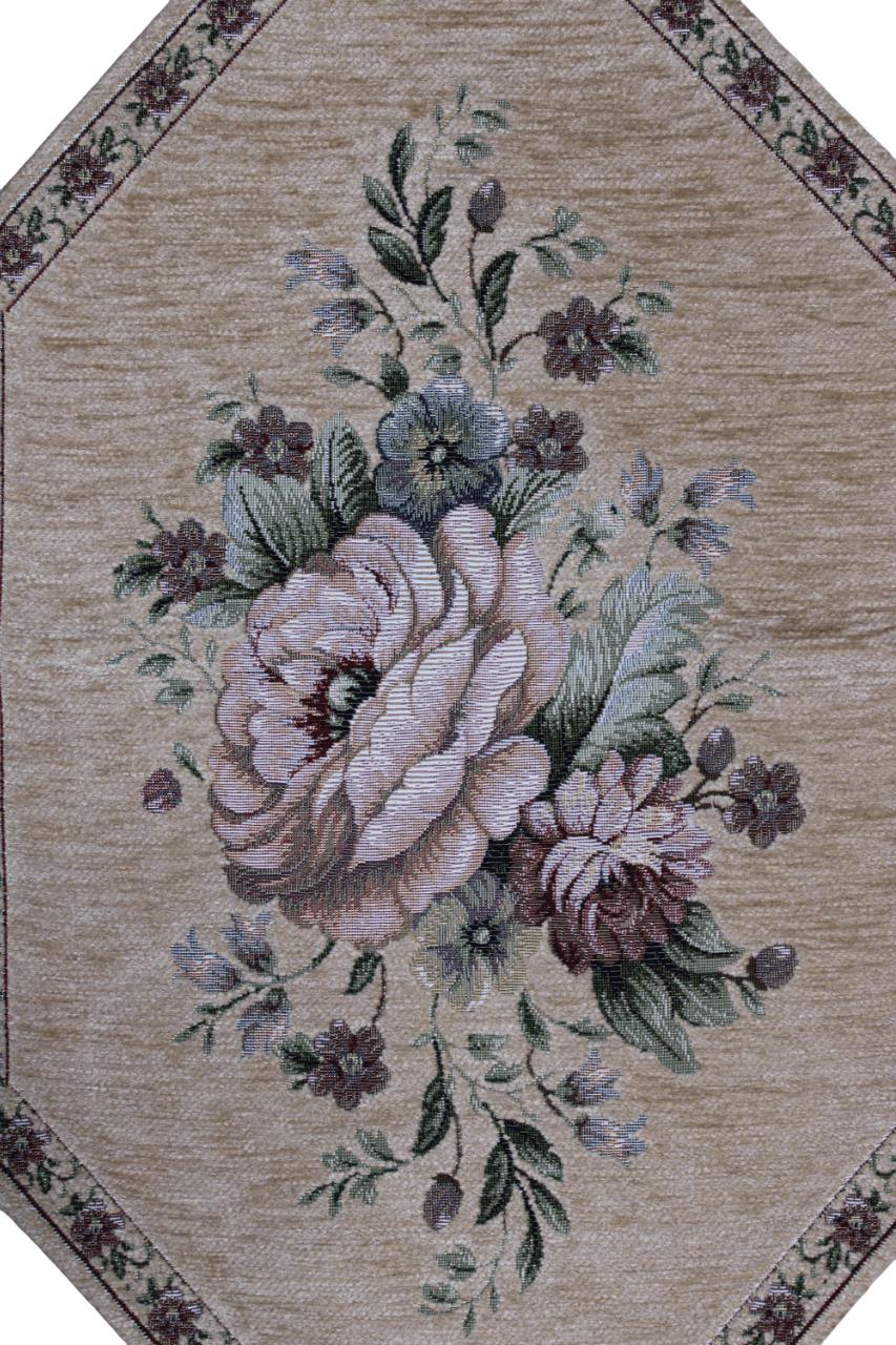 BELIEVE KINAY JAKARLI DOKUMA GOBLEN DEKORATİF RUNNER 30*55 SÜTLÜ KAHVE