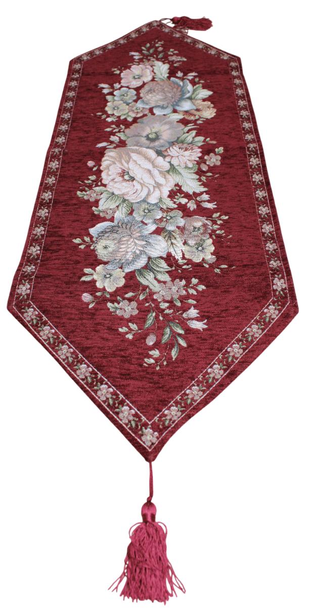 BELIEVE KINAY JAKARLI DOKUMA GOBLEN DEKORATİF RUNNER 30*90 BORDO