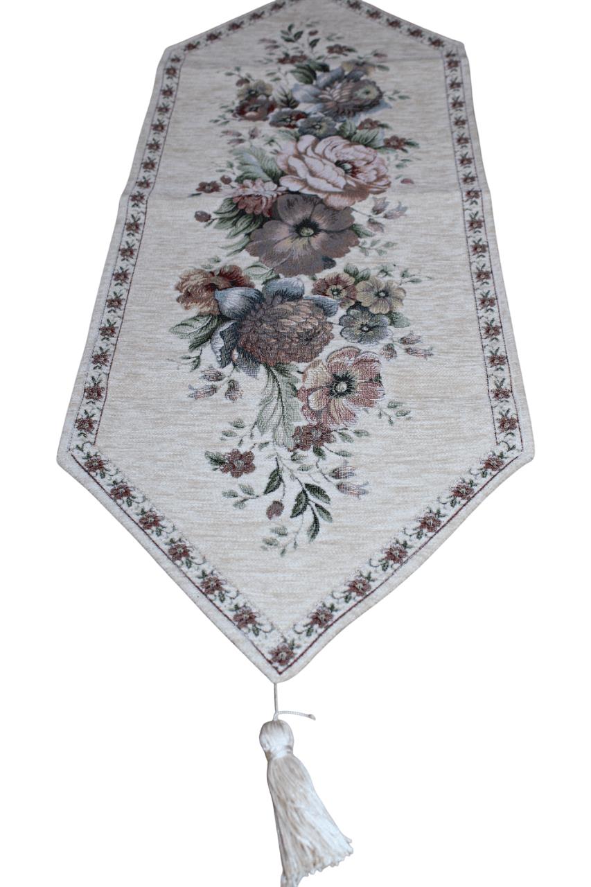 BELIEVE KINAY JAKARLI DOKUMA GOBLEN DEKORATİF RUNNER 30*90 KREM