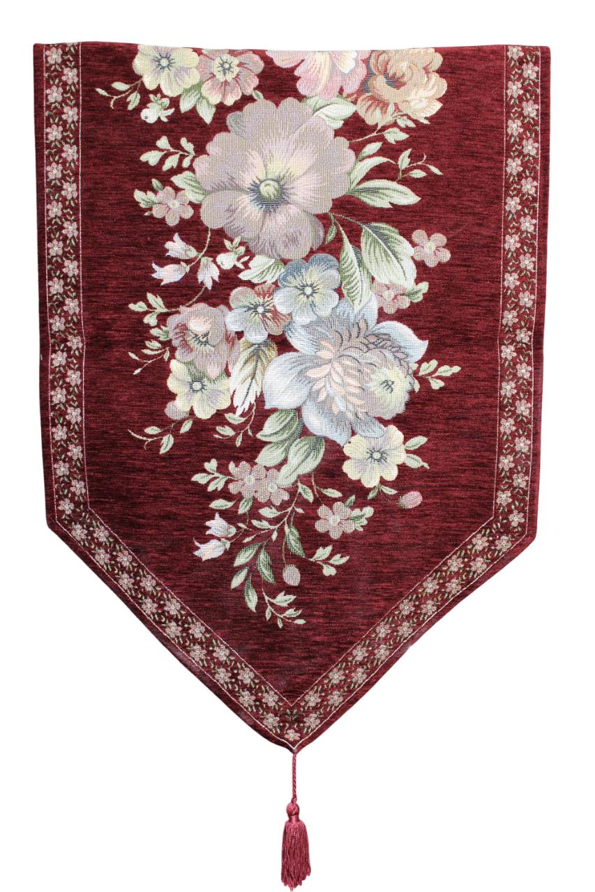 BELIEVE KINAY JAKARLI DOKUMA GOBLEN DEKORATİF RUNNER 45*150 BORDO