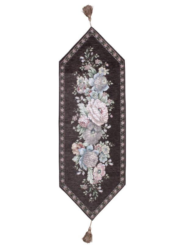 BELİEVE KINAY JAKARLI DOKUMA GOBLEN DEKORATİF ŞÖNİL RUNNER 30*90 ACI KAHVE