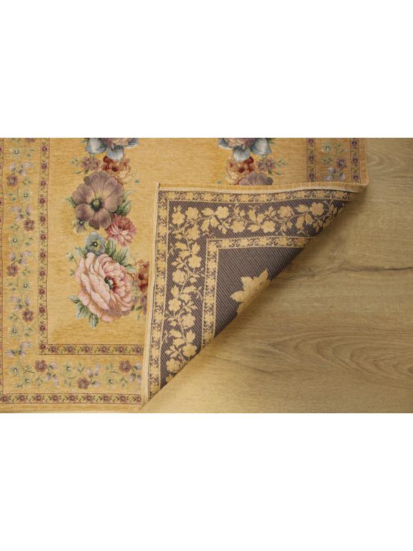 BELİEVE KINAY KARAMEL RENK JAKARLI DOKUMA GOBLEN DEKORATİF ŞÖNİLLİ SECCADE 70*115