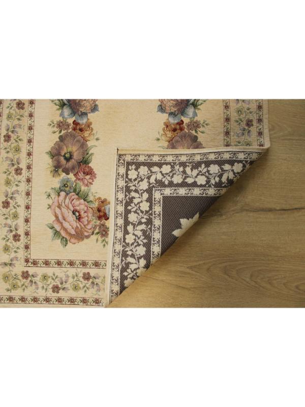 BELİEVE KINAY LATTE BEJ JAKARLI DOKUMA GOBLEN DEKORATİF ASTARSIZ SAÇAKSIZ ŞÖNİLLİ SECCADE 70*115