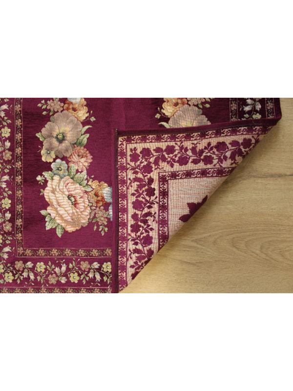 BELİEVE KINAY MÜRDÜM JAKARLI DOKUMA GOBLEN DEKORATİF ASTARSIZ SAÇAKSIZ ŞÖNİLLİ SECCADE 70*115