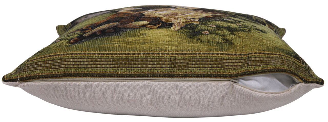 BELIEVE KUMRU VADİ A JAKARLI DOKUMA GOBLEN DEKORATİF KIRLENT 40*40