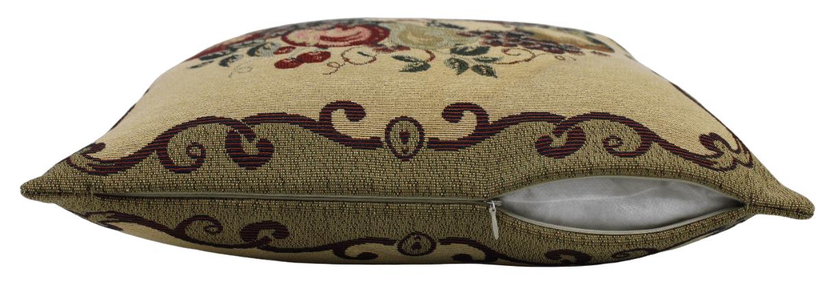 BELIEVE MEYVELİ JAKARLI DOKUMA GOBLEN DEKORATİF KIRLENT KILIFI 40*40