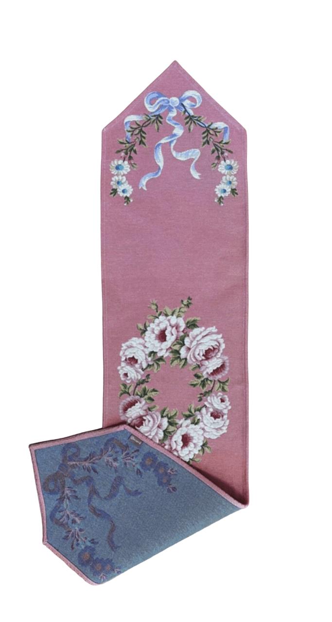 BELIEVE PEMBE RÜYA JAKARLI DOKUMA GOBLEN DEKORATİF RUNNER 30*110 cm