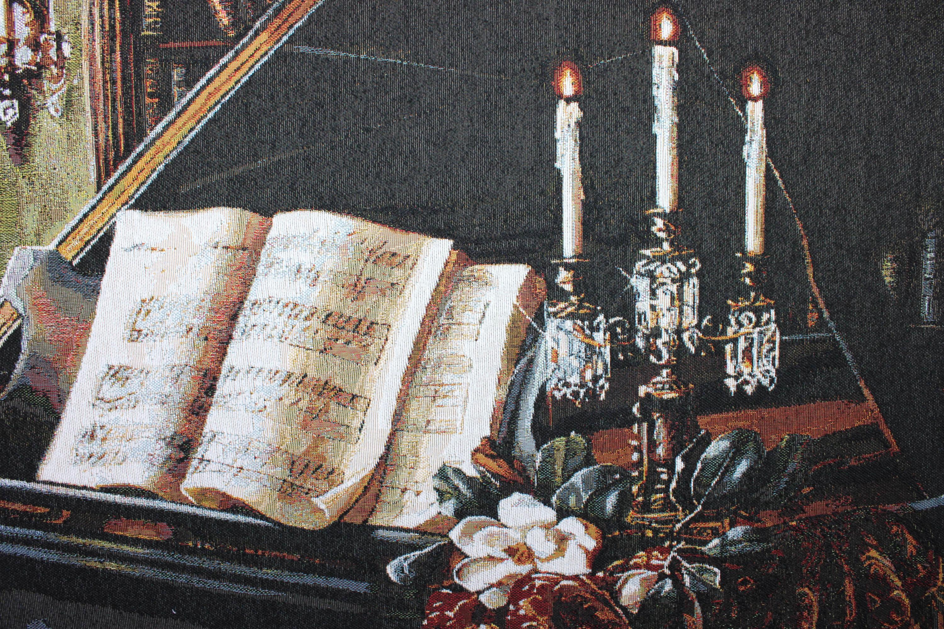 BELIEVE PİYANO DOKUMA GOBLEN DEKORATİF ÇERÇEVESİZ PANO TABLO 70*110