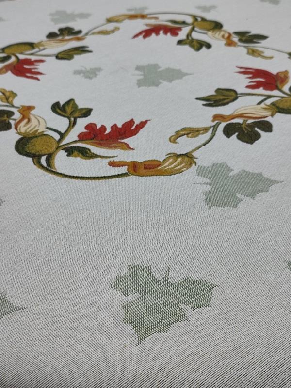 BELIEVE PUMPKIN JAKARLI DOKUMA GOBLEN DEKORATİF MASA ÖRTÜSÜ 140 x 140