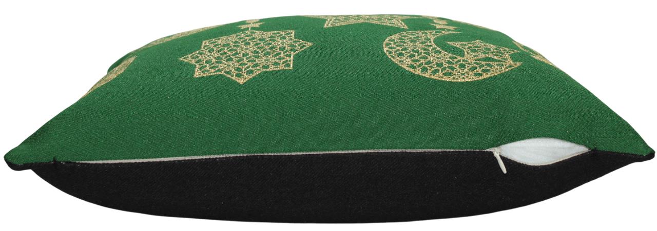 BELIEVE RAMAZAN FENER JAKARLI DOKUMA GOBLEN DEKORATİF YEŞİL SİMLİ KIRLENT KILIFI 45*45