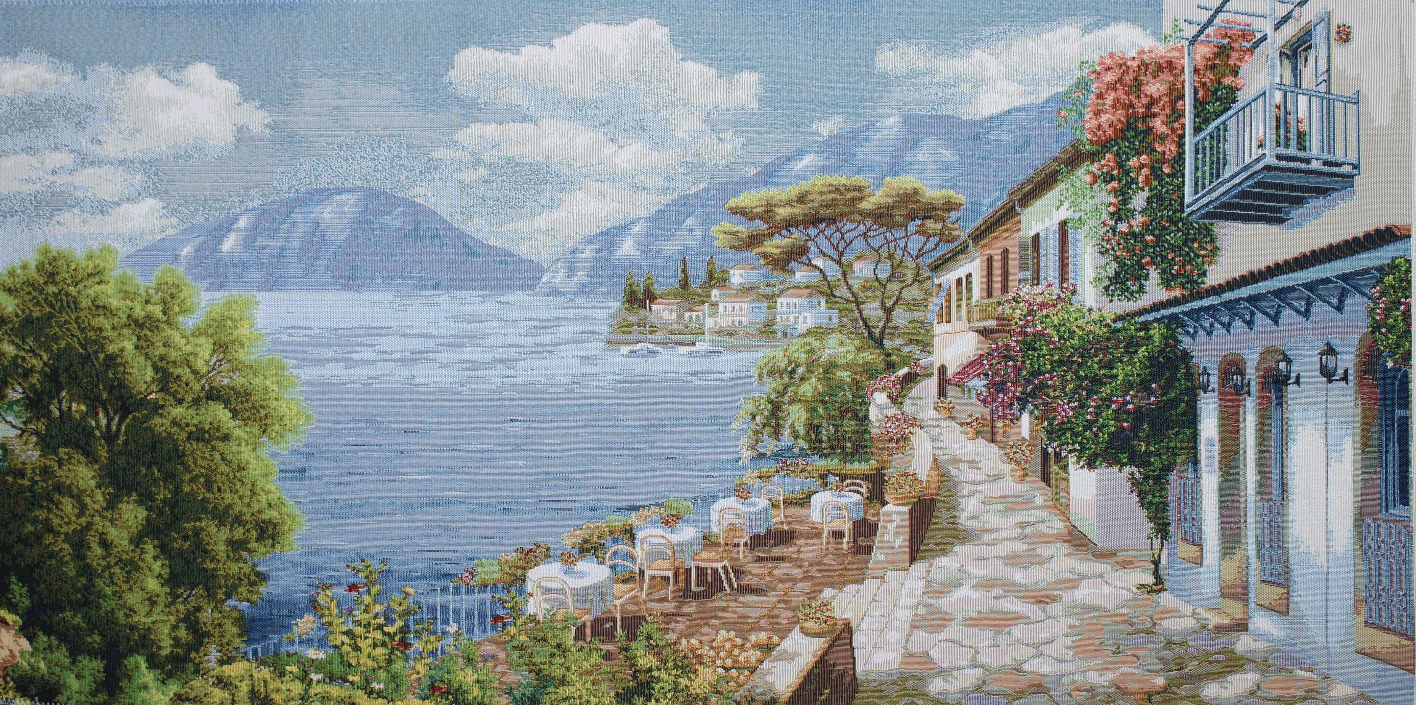 BELIEVE RIVIERA JAKARLI DOKUMA GOBLEN DEKORATİF ÇERÇEVESİZ PANO TABLO 70*140