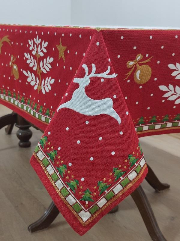 BELIEVE SELEN JAKARLI DOKUMA GOBLEN DEKORATİF MASA ÖRTÜSÜ 140 x 260