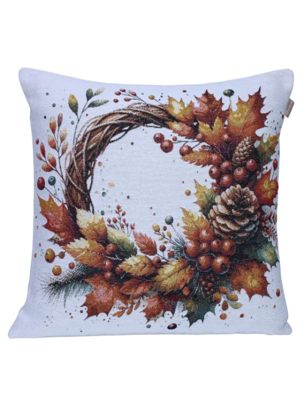 BELIEVE SONBAHAR ÇELENK JAKARLI DOKUMA GOBLEN DEKORATİF SİMLİ KIRLENT 45*45