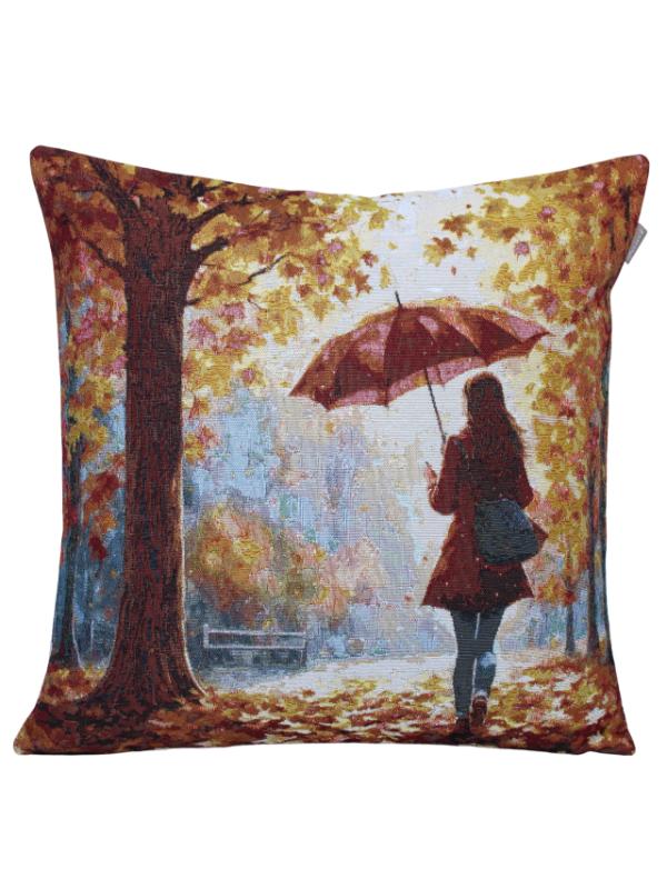 BELIEVE SONBAHAR KIZLI JAKARLI DOKUMA GOBLEN DEKORATİF KIRLENT 45*45