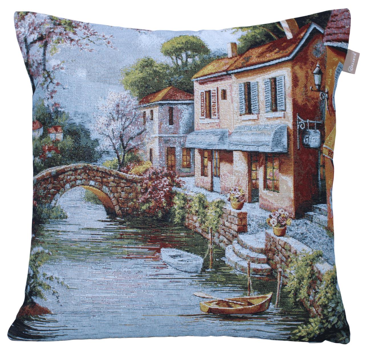 BELIEVE TOLEDO JAKARLI DOKUMA GOBLEN DEKORATİF MANZARA KIRLENT KILIFI 45*45