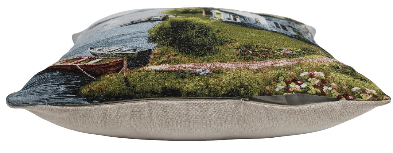 BELIEVE WHITE HOUSE JAKARLI DOKUMA GOBLEN DEKORATİF KIRLENT KILIFI 45*45