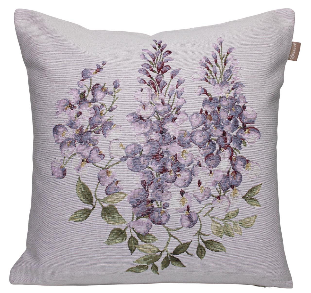 BELIEVE WİSTERİA JAKARLI DOKUMA GOBLEN DEKORATİF KIRLENT KILIFI 45*45