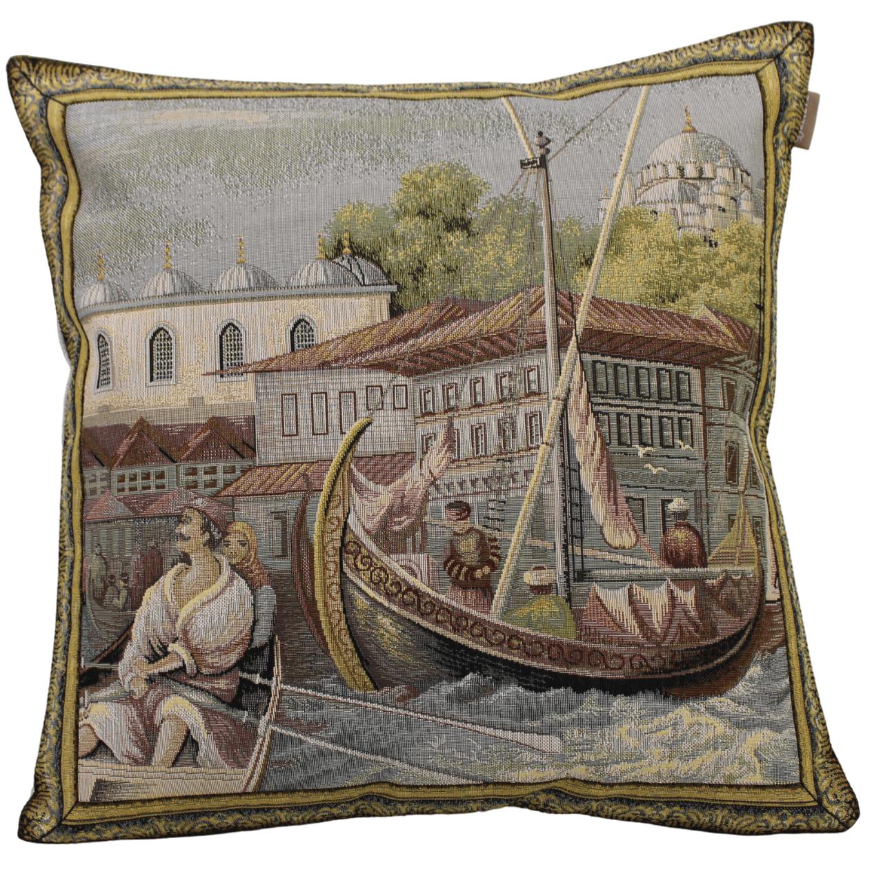 BELIEVE YENİ CAMİ JAKARLI DOKUMA GOBLEN DEKORATİF KIRLENT KILIFI 40*40