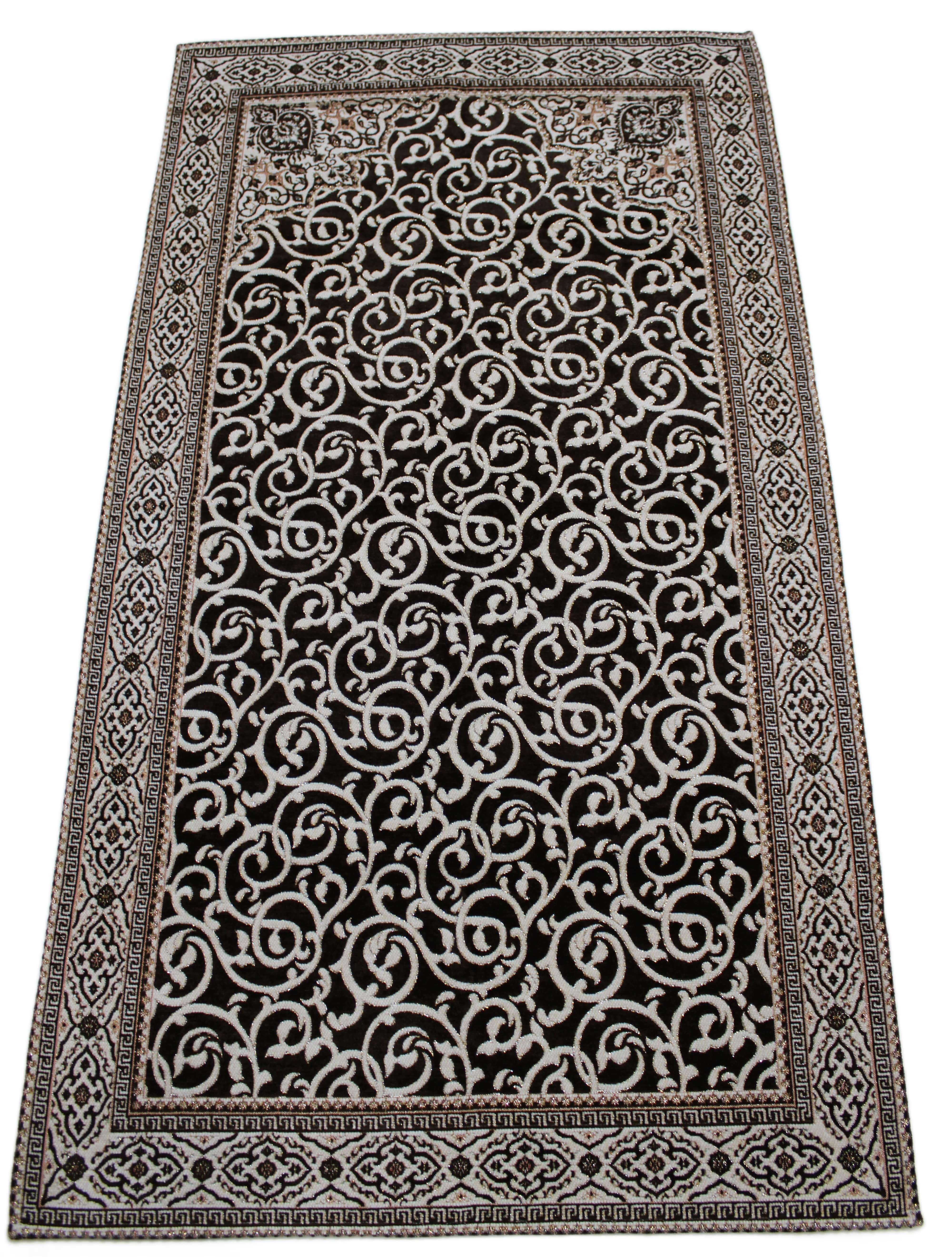 BELIEVE ÖZNUR JAKARLI DOKUMAGOBLEN DEKORATİF ŞÖNİL SİMLİ ASTARSIZ SAÇAKSIZ ACI KAHVE 70x120