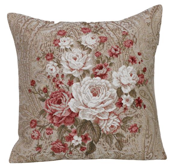 BELIEVE PAISLEY JAKARLI DOKUMA GOBLEN DEKORATİF KIRLENT KILIFI 45*45 KAHVE