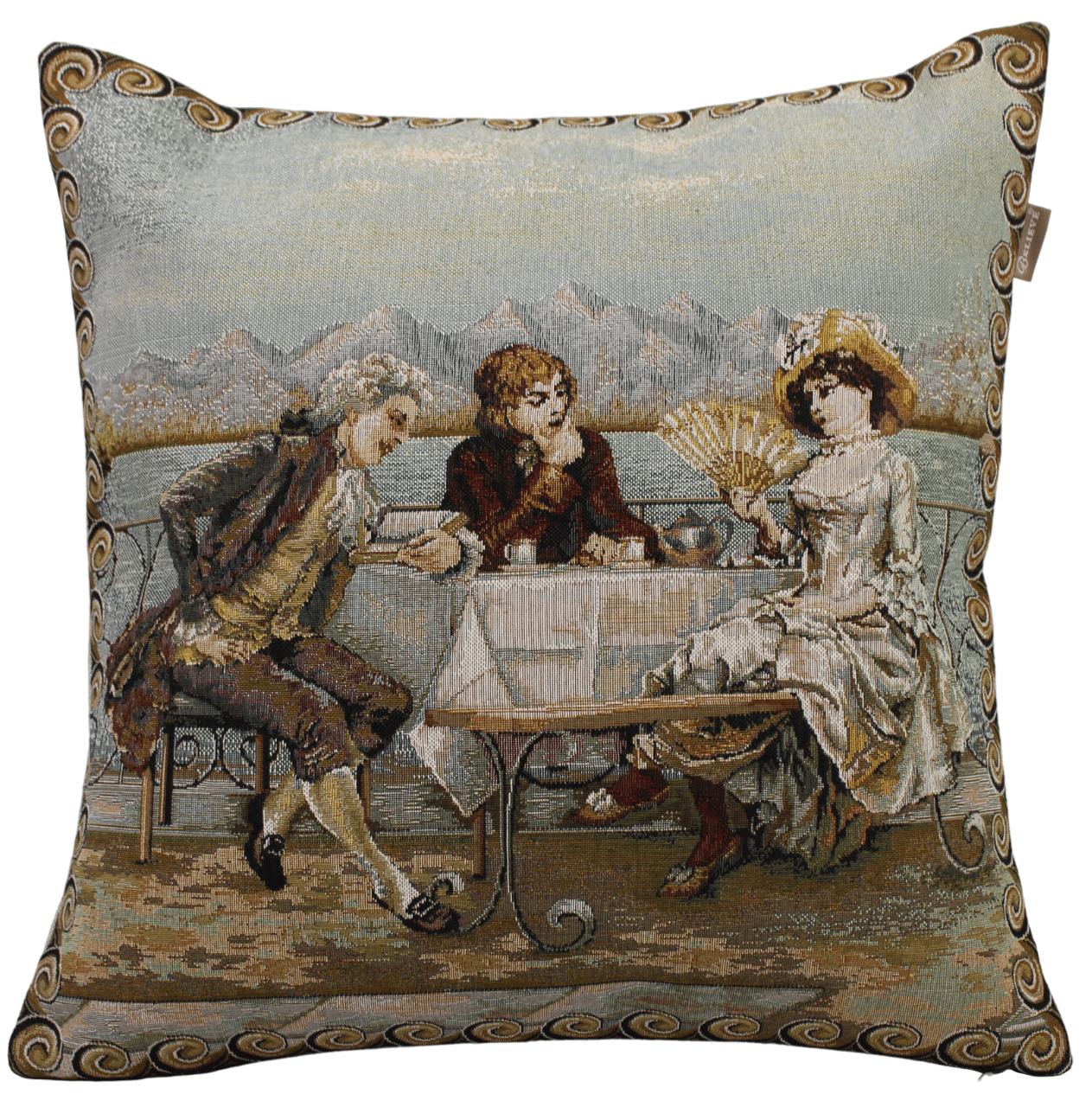 BELIEVE ALVİNA JAKARLI DOKUMA GOBLEN  DEKORATİF KIRLENT KILIFI  40*40