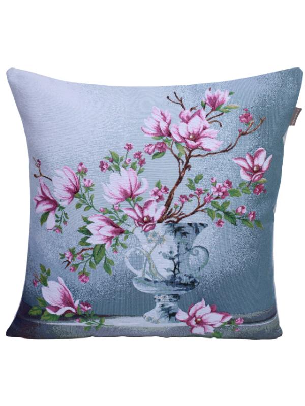 BELİEVE BAHAR DALI JAKARLI DOKUMA GOBLEN DEKORATİF 45*45 KIRLENT