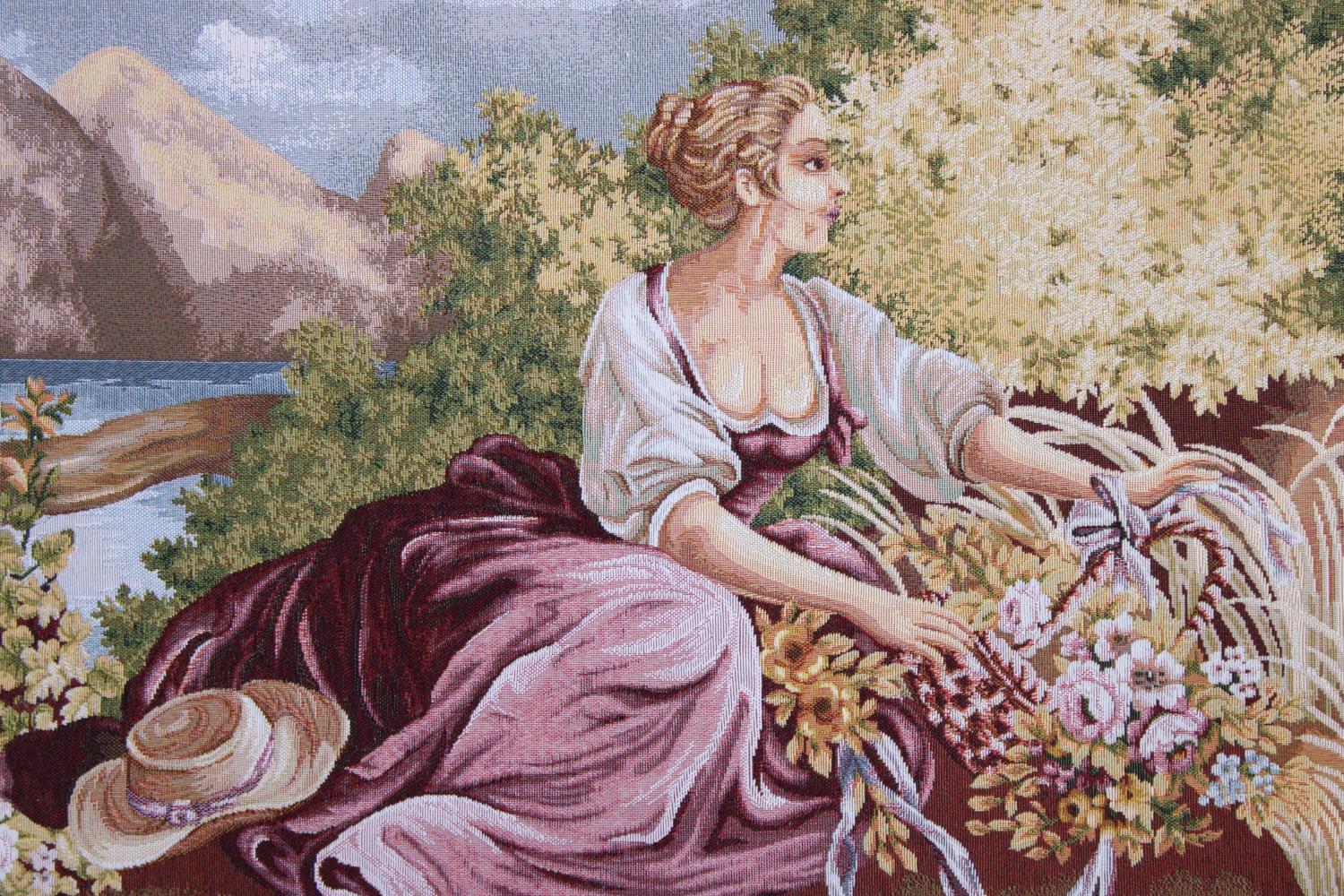 BELIEVE BEATRİX JAKARLI DOKUMA GOBLEN DEKORATİF   DEKORATİF ÇERÇEVESİZ PANO TABLO 70*140