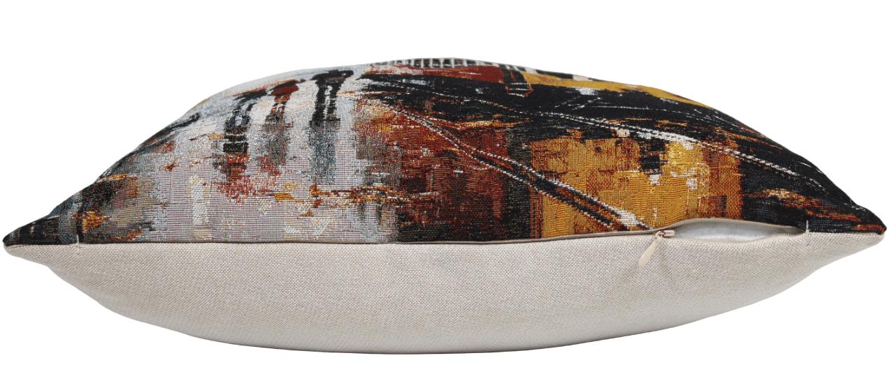 BELIEVE BEYOĞLU JAKARLI DOKUMA GOBLEN  DEKORATİF TAKSİM TÜNEL MANZARALI KIRLENT KILIFI 45*45