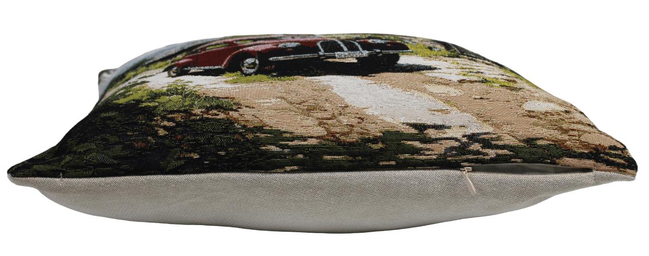 BELIEVE BRENDON JAKARLI DOKUMA GOBLEN DEKORATİF  RED CAR KIRLENT KILIFI 45*45