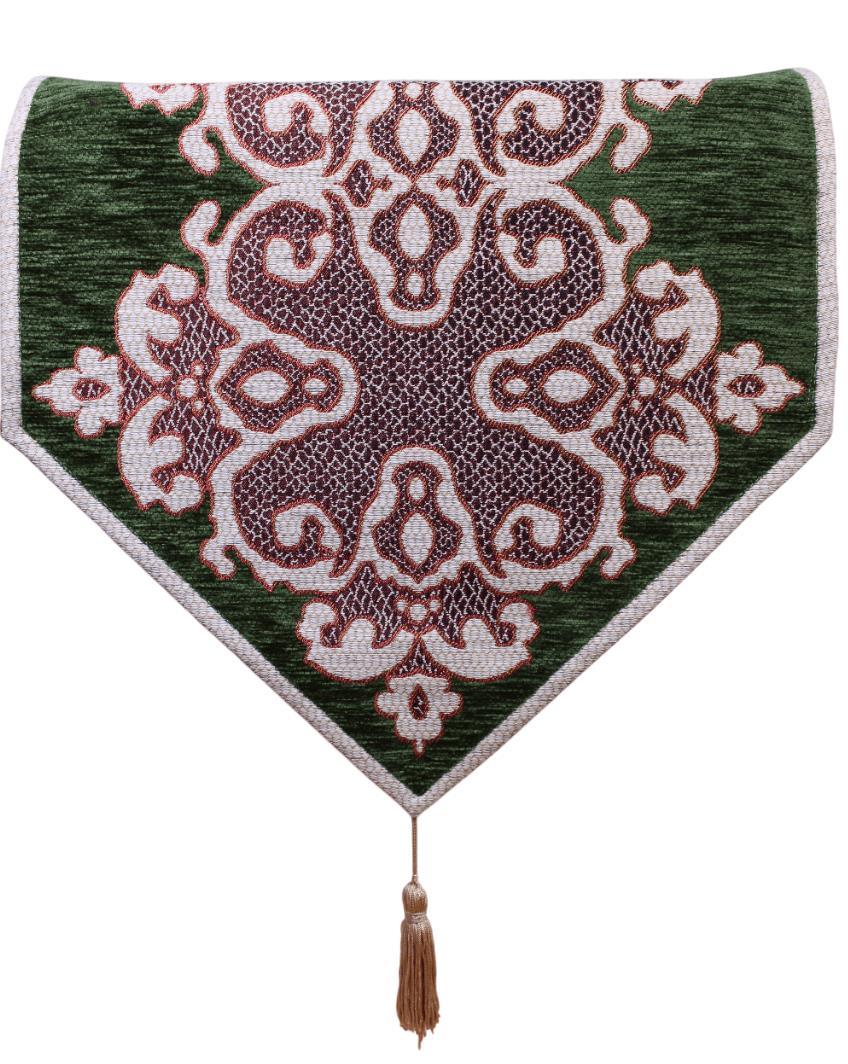 BELIEVE BUTİK DANTEL JAKARLI DOKUMA GOBLEN  ŞÖNİLLİ DEKORATİF YILBAŞI RUNNER 40*135