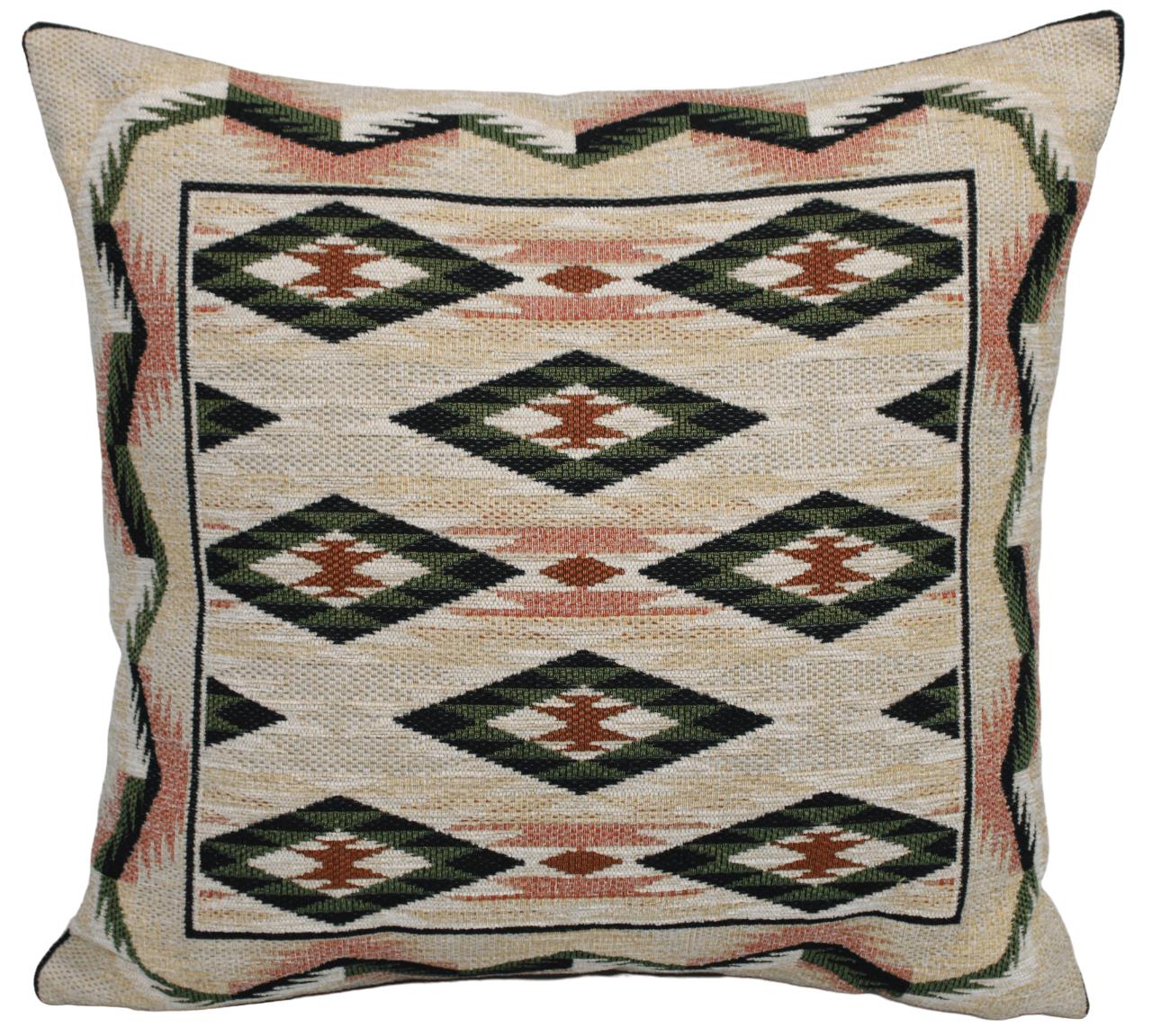 BELIEVE DAMGA KİLİM JAKARLI DOKUMA GOBLEN  DEKORATİF ETNİK ŞÖNİLLİ  KIRLENT KILIFI 45*45