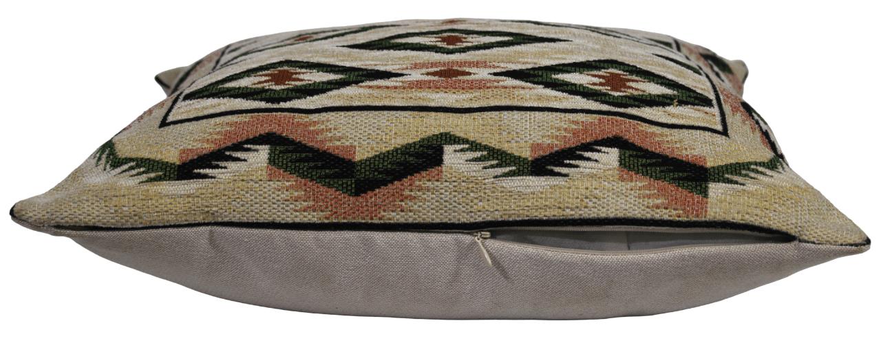 BELIEVE DAMGA KİLİM JAKARLI DOKUMA GOBLEN  DEKORATİF ETNİK ŞÖNİLLİ  KIRLENT KILIFI 45*45