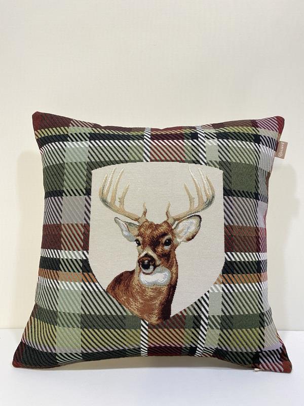 BELIEVE DEER JAKARLI DOKUMA GOBLEN DEKORATİF KIRLENT KILIFI 45*45