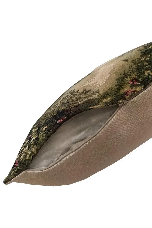 BELIEVE DEER TARTAN JAKARLI DOKUMA GOBLEN DEKORATİF KIRLENT KILIFI 45*45