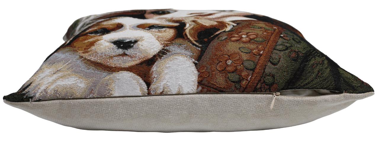 BELIEVE EVAN JAKARLI DOKUMA GOBLEN DEKORATİF İNSANLI KÖPEKLİ SEVİMLİ ANİME KIZ KIRLENT KILIFI 45*45