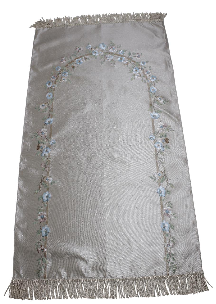 BELIEVE FRESH GOBLEN JAKARLI DOKUMA SATEN ASTARLI SAÇAKLI BEJ SECCADE 70x12