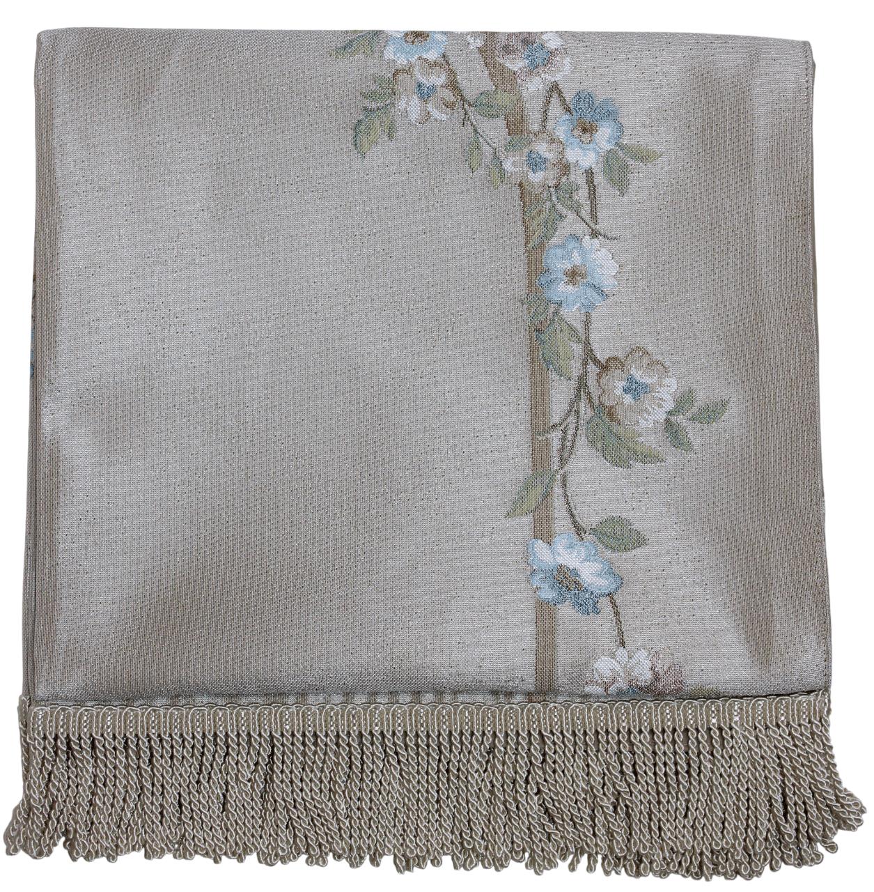 BELIEVE FRESH GOBLEN JAKARLI DOKUMA SATEN ASTARLI SAÇAKLI BEJ SECCADE 70x12